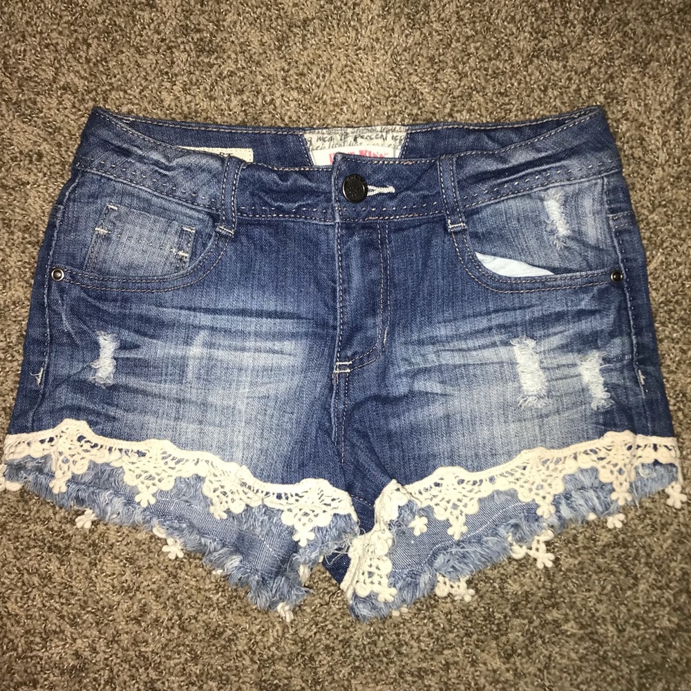 Lace Jean Shorts